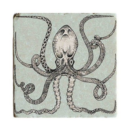 Fliesenuntersetzer Oktopus