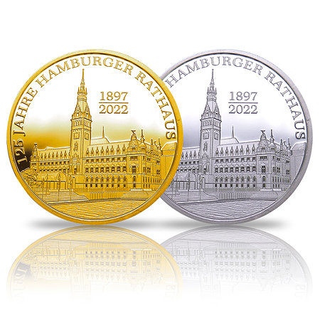 Medaille 125 Jahre Hamburger Rathaus