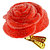 Gläserne Rose rot (1)