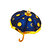 Gläserner Regenschirm blau/gold (3)